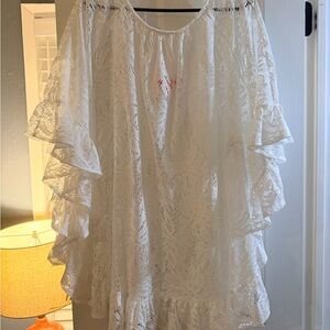 Lilly Pulitzer White Lace Swim Coverup